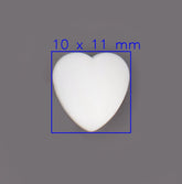 Witte Hartvormige Knoop Knopen KNP00009